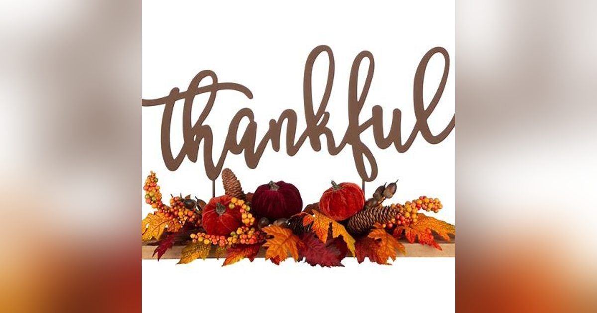 Things We're Thankful For Things We're Thankful For